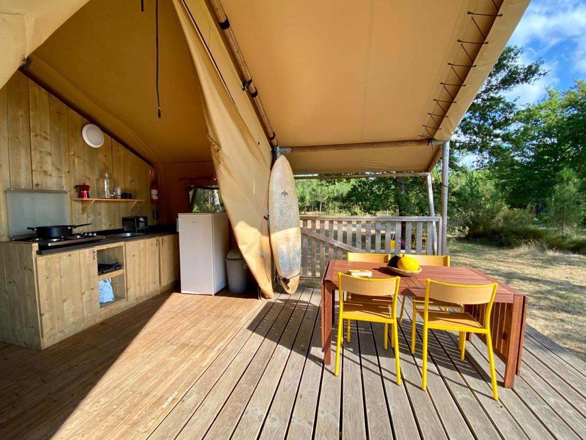 Camping La Kahute - Tente Lodge Au Coeur De La Foret Carcans Ngoại thất bức ảnh