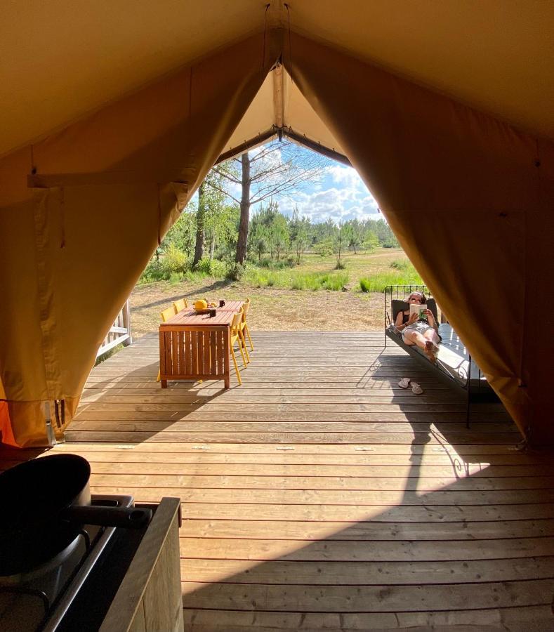 Camping La Kahute - Tente Lodge Au Coeur De La Foret Carcans Ngoại thất bức ảnh