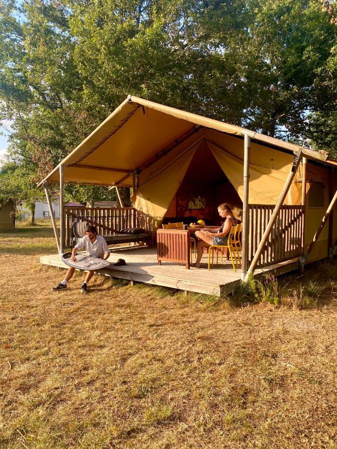 Camping La Kahute - Tente Lodge Au Coeur De La Foret Carcans Ngoại thất bức ảnh