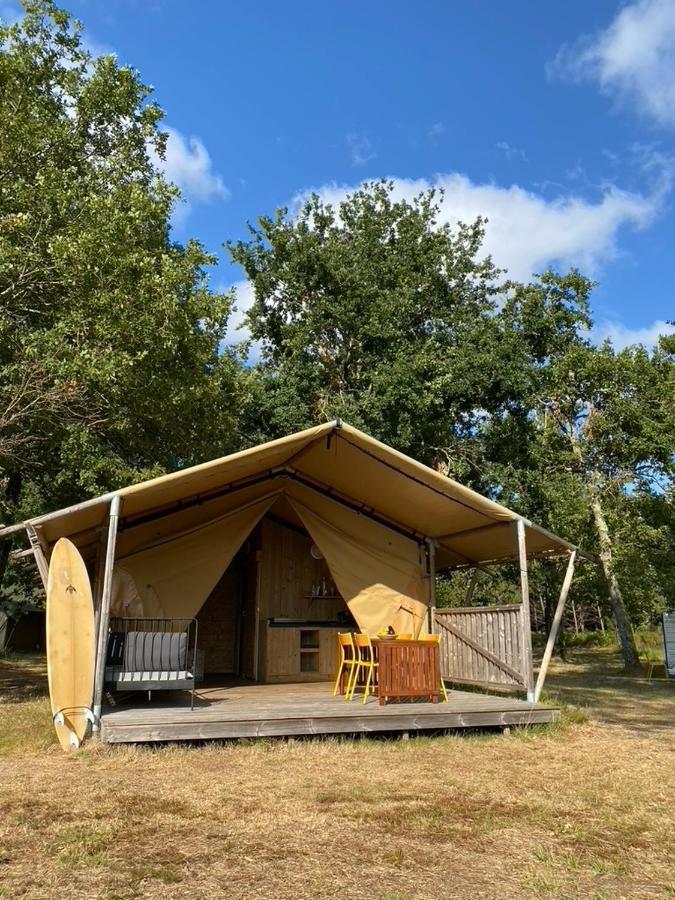 Camping La Kahute - Tente Lodge Au Coeur De La Foret Carcans Ngoại thất bức ảnh