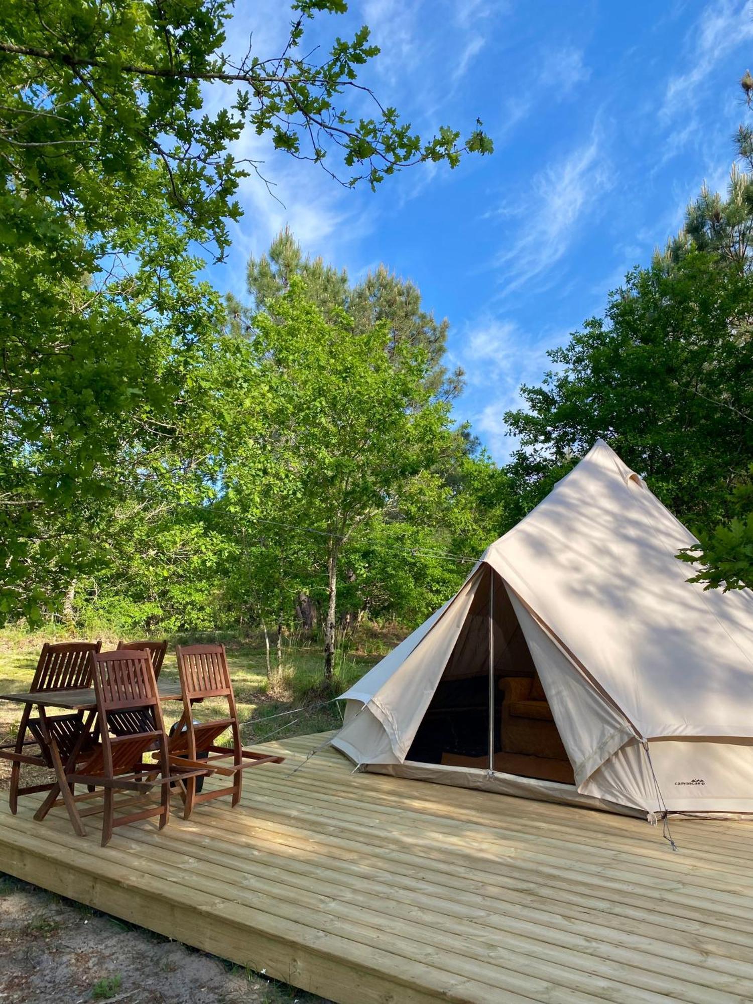 Camping La Kahute - Tente Lodge Au Coeur De La Foret Carcans Ngoại thất bức ảnh