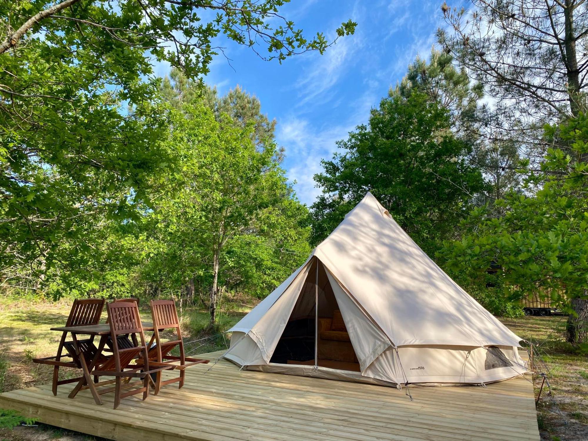 Camping La Kahute - Tente Lodge Au Coeur De La Foret Carcans Ngoại thất bức ảnh